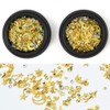 MEILINDS Gold Nail Studs Gems Sparkle Rhinestones Metal Rivets Charms