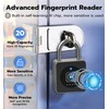 Fingerprint Gym Locker Lock with Code Keypad, Anweller Waterproof Keyless