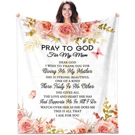 CMAJZIN Christmas Mom Blanket, 60" x 50", Xmas & Birthday Gift Ideas for Mom