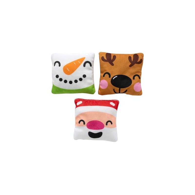 Fun Express Square Stuffed Christmas Characters - 12 Pc