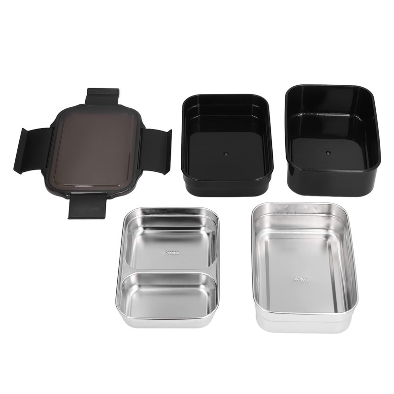 304 Stainless Steel Double Layer Insulated Lunch Box with Compartment