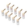 10 Pcs Banana Plugs 24K Copper Gold Plated Aluminum Case