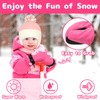 Olreco Toddler Snow Gloves for Toddler Girls Toddler Waterproof Gloves