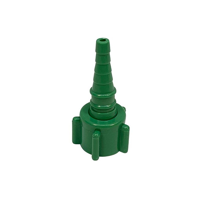 Westmed #0409 Swivel Barb Nipple Nut (Christmas Tree) Green Oxygen