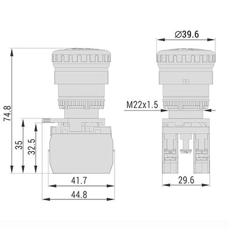 KEDU HY57B Emergency Stop Push Button Switch Strong Power Off