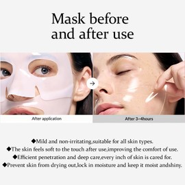 2Pcs Nifora Bio Collagen Mask Korean Hydrating Sheet for Pore Refining, Firming, And Sensitive Skin Relief, Overnight Moisturizing Mask for Smooth, Radiant Glow