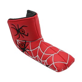 Namvo Mallet Putter Head Cover PU Golf Putter Head Cover Spider Web Golf Club Protector