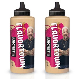 Guy Fieri's Flavortown Top Secret Sauce - Creamy Aioli Burger Sauce, Gourmet Condiment Spread for Fries, Sandwiches, & Veggies - 12 Ounce Bottle (Pack of 2)