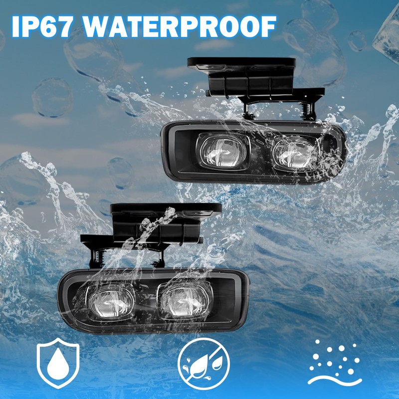 LED Fog Lights Assembly Fit For 1999-2002 Silverado 1500 2500/2001