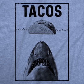 Womens Tacos Shark T Shirt Funny Jaws Tee for Ladies Funny T Shirts Cinco De Mayo Tops for Women Cool Shark Top Women's Novelty Tees Light Blue 3XL