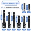 Mesee 8 Pieces Impact Grade Socket Adapter Set, CR-V Quick