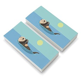 Sea Otter Eating Giant Clam Eraser Set of 2