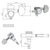 FRETJOYB 18:1 Upgraded 3x3 Locking Guitar Tuners Guitar Tuning Pegs