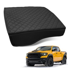 JHGFVC Center Console Cover for 2019-2025 RAM 1500 Accessories, Leather Armrest Cover Pad Protection Seat Arm Rest Box Lid Accessories for 5th RAM1500