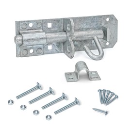ZAVIA Brenton Gate Bolt for Wooden Gates | Heavy Duty Hot Dip Galvanised (6 Inch / 150mm) Sliding Bolt Lock for Patio, Garage, Shed & Barn Doors’ Extra Security