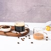 Emlim Espresso Double Spout Glass Coffee Cups with Handle -