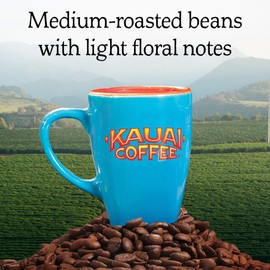 Kauai Whole Bean Coffee, Koloa Estate Medium Roast – 100% Premium Arabica Whole Bean Coffee from Hawaii’s Largest Coffee Grower - Bright Aroma with Light Floral Notes (10 Ounces)
