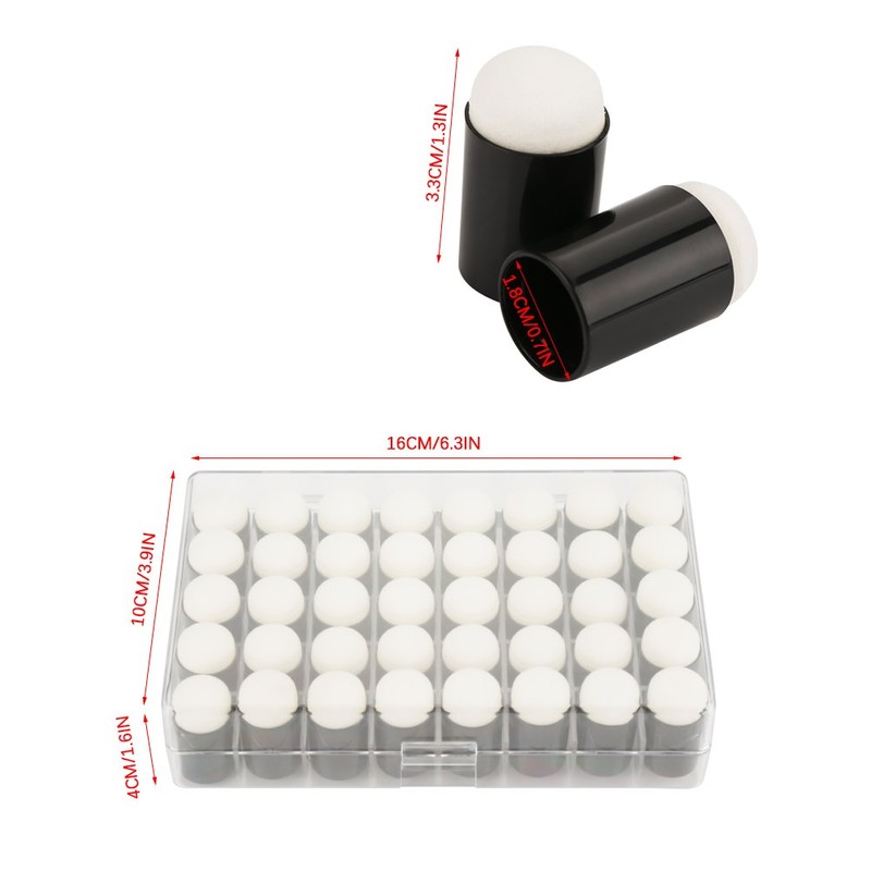 40Pcs Finger Sponge Daubers Set with Storage Box, Strong Absorbent