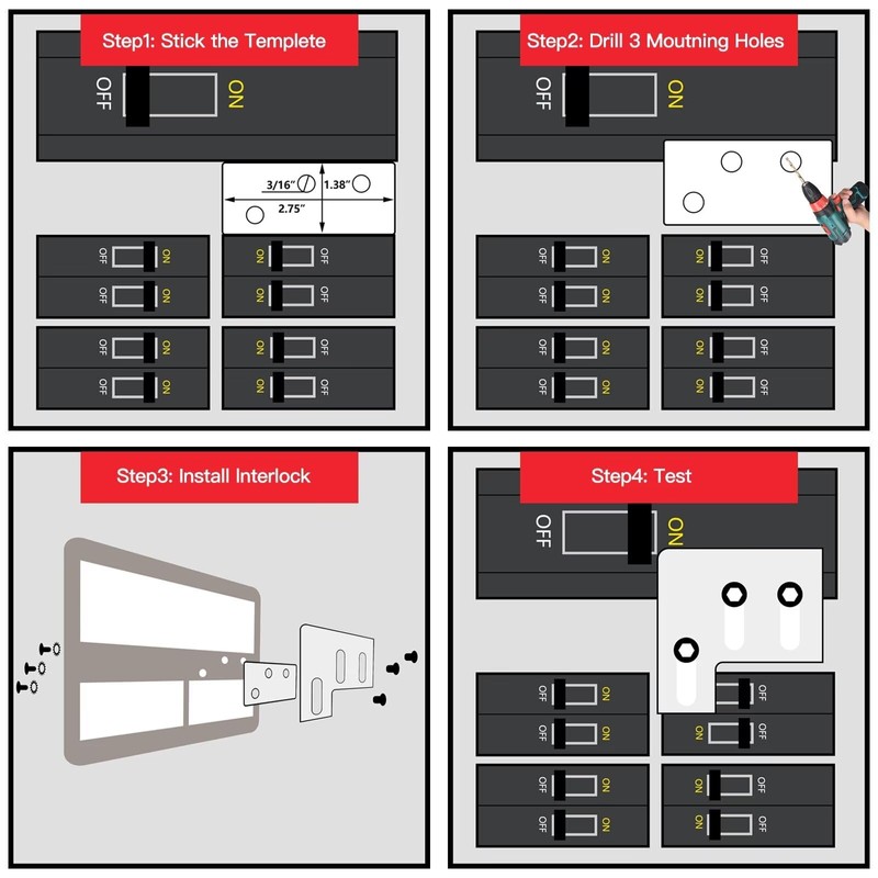 2024 Latest version Generator Interlock Kit Fit for Square D