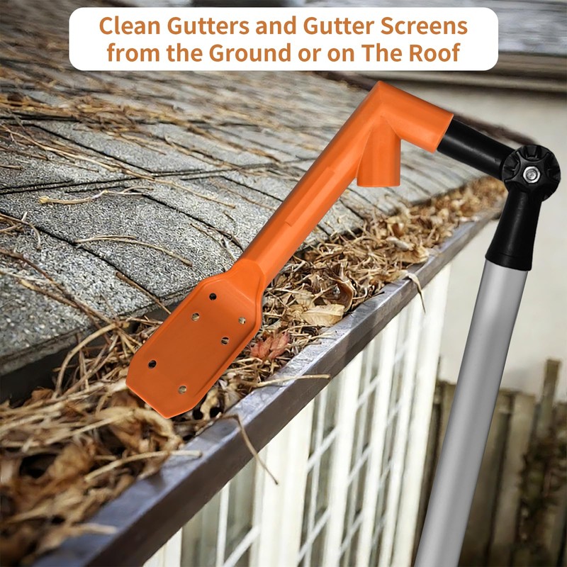 Longtor 12.9FT Gutter Cleaning Tools from Ground – Aluminum Extension