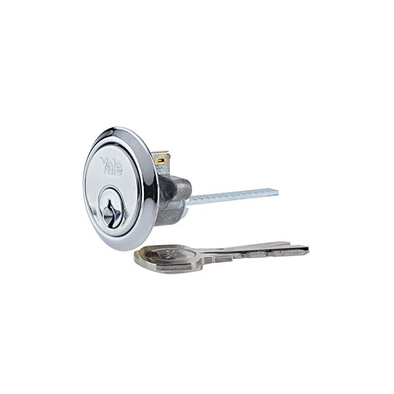 Yale Replacement Rim Cylinder, Suitable for Doors, 4 Keys Provided,