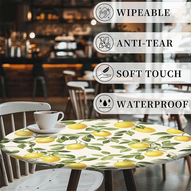 artslion Outdoor Round Tablecloth with Elastic Band 44In-110cm Elastic Garden