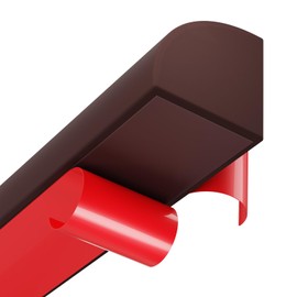 Flexible Quarter Round Molding, Peel and Stick, Corner Molding Trim, Waterproof Rubber Edge Molding Quadrilateral Trim for Wall Corner Countertops, 0.7×0.7 (Deep Coffee Color, 79Inch)