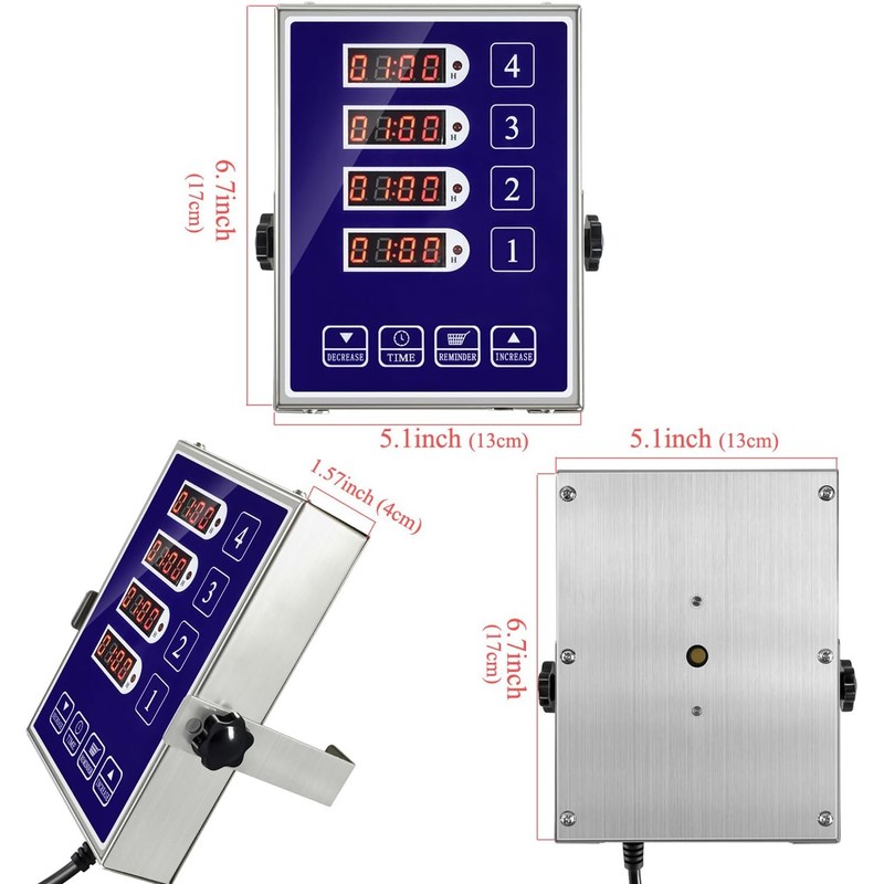 Precision Kitchen Timers for Cooking – 4 Channel Commercial Kitchen