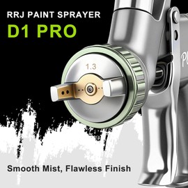A610 LVLP Air Spray Gun Premium Kits, Upg R500 Paint Sprayer with 1.3/1.5/1.7mm Nozzles & Air Regulator, 10x 650ml Disposable Cups, Automotive Paint Gun for House, Cars, Fence, Varnish&Top Coat