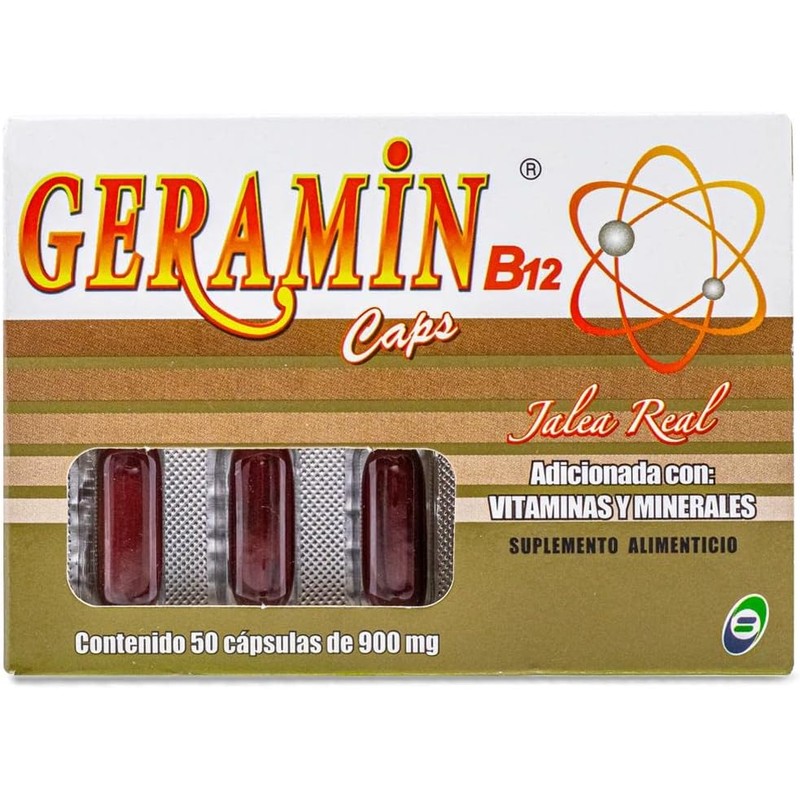 Geramin B12 Jalea Real Adicionada Con Vitamina Y Minerales 50