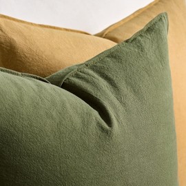 Cushion Covers 45 x 45cm Yellow Boho Cotton Cushion Covers Home Decoration Square Flange Pillowcases for Sofa Seats Dining Chairs Bedroom Outside Garden Furniture Car, Set of 2, Yellow