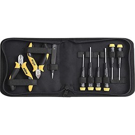 Wiha ESD 43994 Tool Set 10 Pieces Including Bag I Safe Working on Sensitive Electronic Components I Pliers, Screwdrivers, Tweezers
