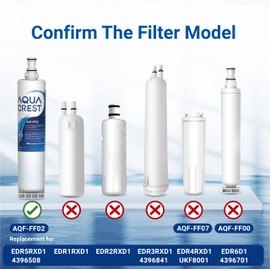 AQUACREST 4396508 Kühlschrank Wasserfilter, Kompatibel mit Whirlpool 4396508 4396510 Maytag KitchenAid Hotpoint SBS002, SBS003, SBS004, SBS200, S20BRS, EDR5RXD1, 461950271171, 481281729632, USC009 (3)