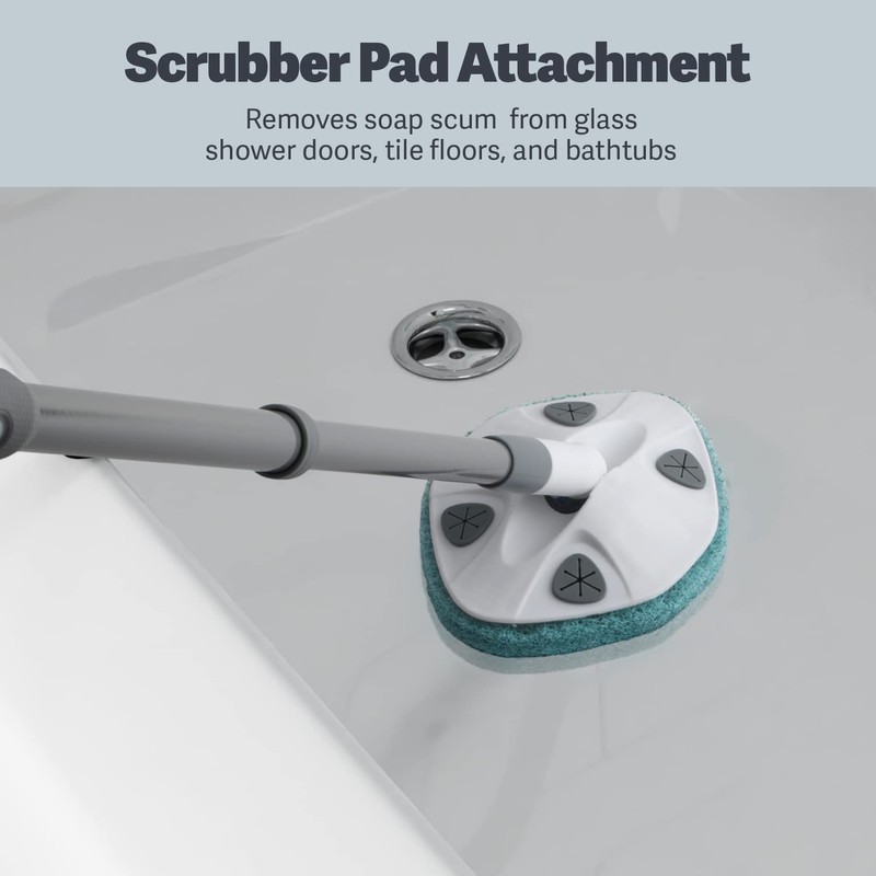 Casabella Tub and Tile Brush with 28 Inch Extendable Handle