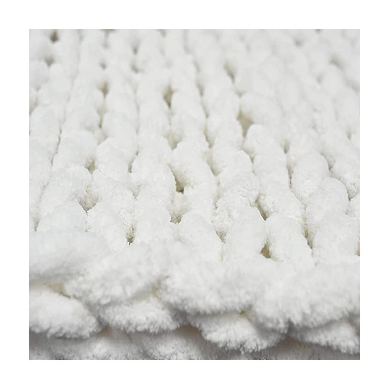 INNDUN Chunky Knit Blanket 48"x72" Handwoven Interior Decoration for Large