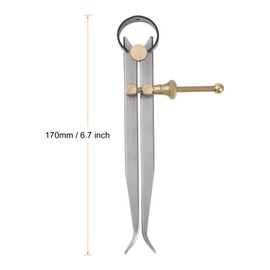 HARFINGTON Spring Joint Caliper 6 inch / 150mm Steel Spring Inside Caliper with Brass Fulcrum for Wood Turning Lathe Work