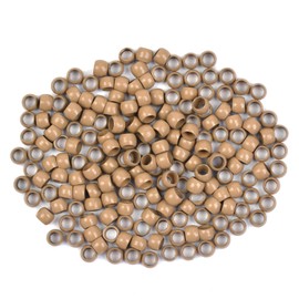 3.0mm Nano Beads Micro Links Copper Nano Rings Hair Beads for Hair Extensions (200Pcs Dark Blonde)