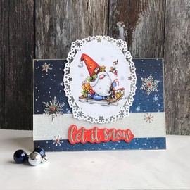 Katy Sue Christmas Gnomes Paper Craft Pad for Christmas Card Making. Contains Over 150 Gnome-Themed Elements, Toppers, Verses, & Embellishments (Not Die-Cut or Pre-Cut)