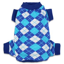 Small Dog Pajamas XS Dog PJs for Small Plaid Dogs Soft Stretchable Puppy Pajama Medium Pet Jumpsuit Pet Shirt Boy