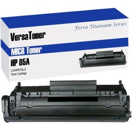 VersaToner - 85A CE285A MICR Toner Cartridge for Check Printing - Compatible with LaserJet P1102w, P1109w, M1212nf, M1217nfw