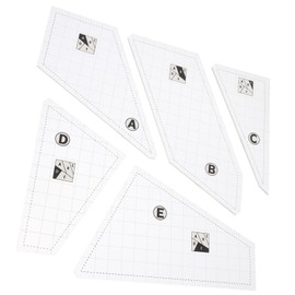 DOITOOL 5pcs Acrylic Quilting Template Set Rulers for Accurate Measurements and Creative DIY Patchwork Projects Versatile Quilting and Sewing Tools for Craft Enthusiasts