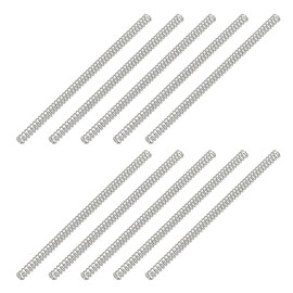 PATIKIL Compression Spring, 0.3mm Wire Dia x 2mm OD x 40mm L, 10 Pcs 304 Stainless Steel Mechanical Extension Small Springs Pen Springs Assortment Kit for Shop and Home Repairs