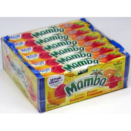 Storck Mamba Fruit Chews Box 24 Bars Candy Assorted Flavor Bulk Candies Fruits Chew