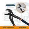 MANUFORE Water Pump Pliers, 7/10/12 Inch Tongue and Groove Pliers