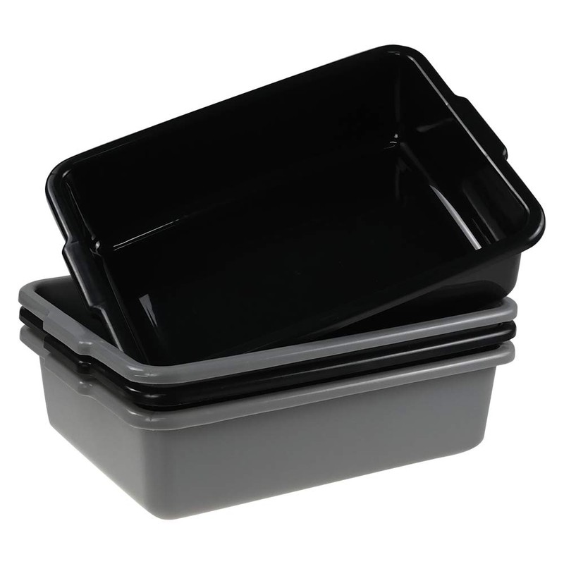 Kekow 4-Pack 8 L Commercial Box Tub, Small Plastic Bus