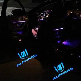 New Alphard 40 Series Courtesy Light, Door Welcome Light, Courtesy Lamp, LED Logo Projection, Toyota Alphard 40 Series Curtesi, Fade Resistant, Compatible with Car Door Lamps, Set of 2