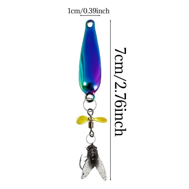 Metal Propeller Fishing Lure for Catching Fish - 5pcs Set,