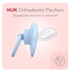 NUK 2 Pack Orthodontic Pacifier Girl Pink Crowns And Bows