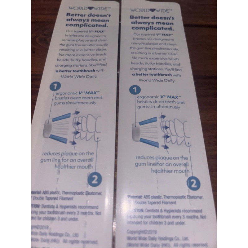 World Wide A Better Toothbrush Medium Yellow Toothbrushes Lot Of