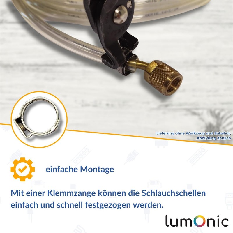 Lumonic I 20 x 1-Ear Clamps 7.3-9.0 mm I V2A